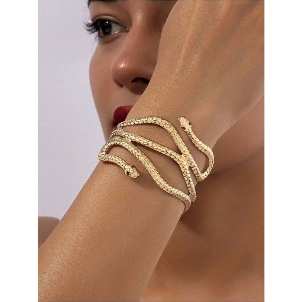 Gold Snake Wrap Bracelet  A1967